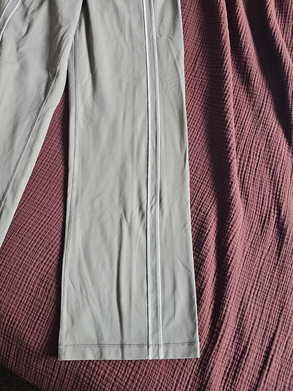 Light Tan/khaki Zip-Trim Athletic Pants Lululemon